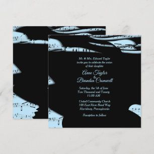 Thème de musique Abstraite Faire-part de mariage b