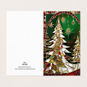 Thème de Noël Arbre Mosaïque de neige verre brisé