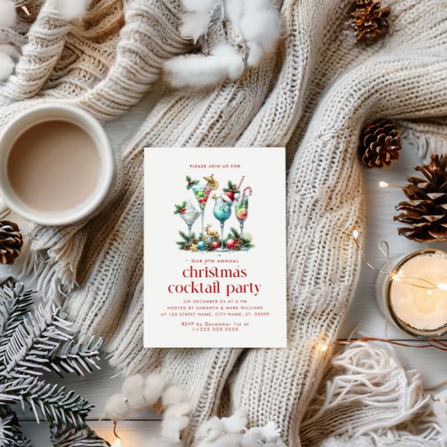 Thème de Noël Cocktail de Noël Merci de fête (Créateur téléchargé)