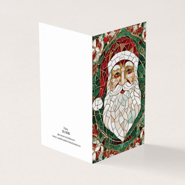 Thème de Noël Santa Clause mosaïque verre brisé (Outside)