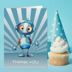 Thème de robot mignon Anniversaire Merci