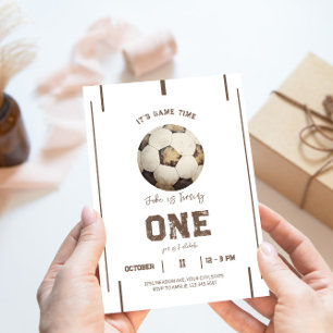 Thème de soccer Jouer Anniversaire Invitation