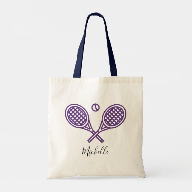 Thème de tennis Girl violet Sac fourre-tout Monogr (Dos)