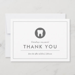 Thème Dentiste   Carte de remerciements plat minim