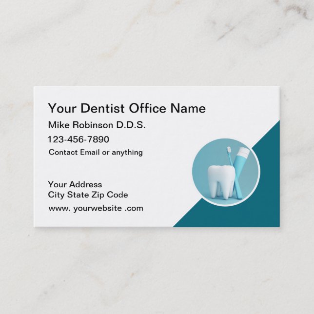 Thème Dentiste Nomination Carte de visite Modèle (Devant)