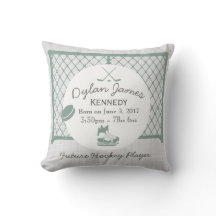 Thème d'hockey de coussin de stat de naissance