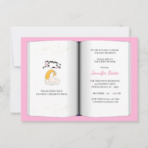 Thème du livre Baby shower Invitation (fille)