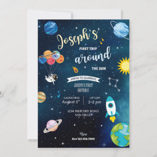 Thème Espace Anniversaire Invitation