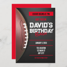 Thème Football Anniversaire Invitation