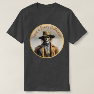 Thème Halloween - T-Shirt d'épouvantail souriant