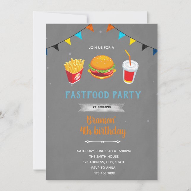 Thème Hamburger Invitation (Devant)