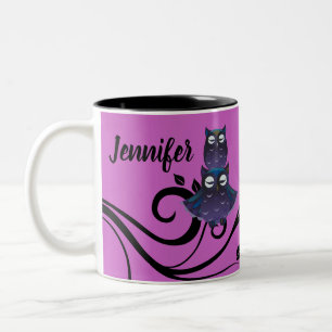 Thème Hibou Tasse Hibou Violet Mug Café Personnali