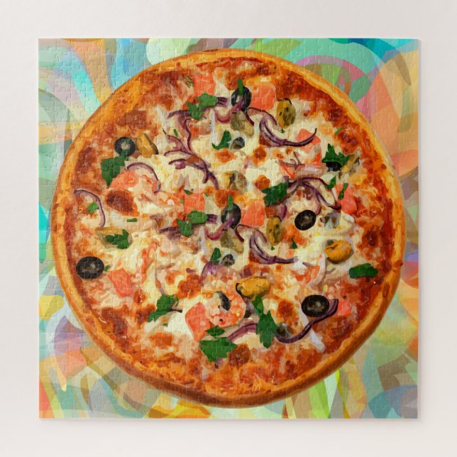 Thème Italien Pizza Pie Jigsaw Puzzle Pour Adultes (Vertical)
