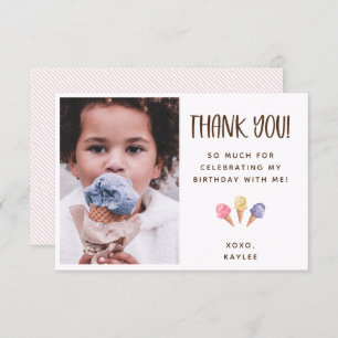 Thème Merci Carte photo de crème glacée