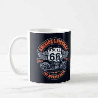 Theme: Motorcycle and Route 66 Coffee Mug