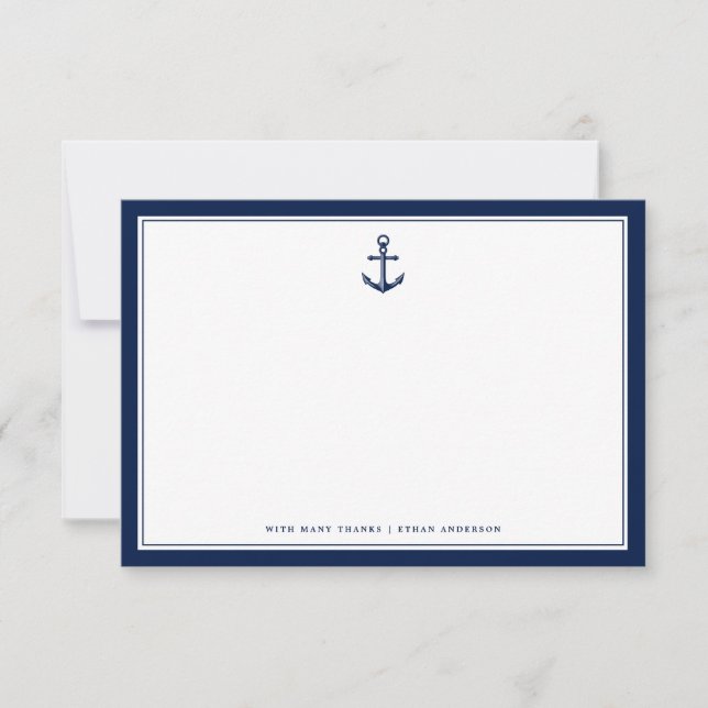 Thème Nautique | Ancre | Carte pour notes Office p (Devant)