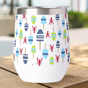 Thème nautique Bouée et homard monogrammée
