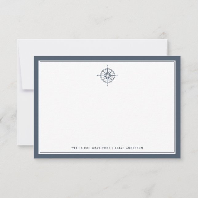 Thème Nautique | Carte pour notes d'ardoise Rose C (Devant)