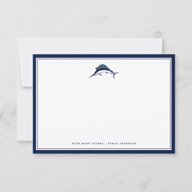 Thème Nautique | Carte pour notes de bureau person (Devant)