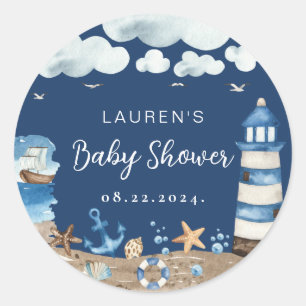 Thème nautique Sticker Marine Round