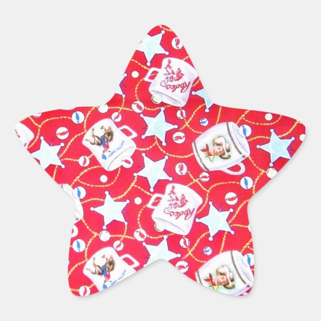 Thème occidental Stickers Retro Cowboys (Devant)