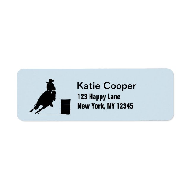 Thème Rodéo Cowgirl Barrel Racine Silhouette (Devant)
