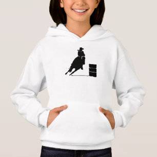 Thème Rodéo Cowgirl Barrel Racine Silhouette