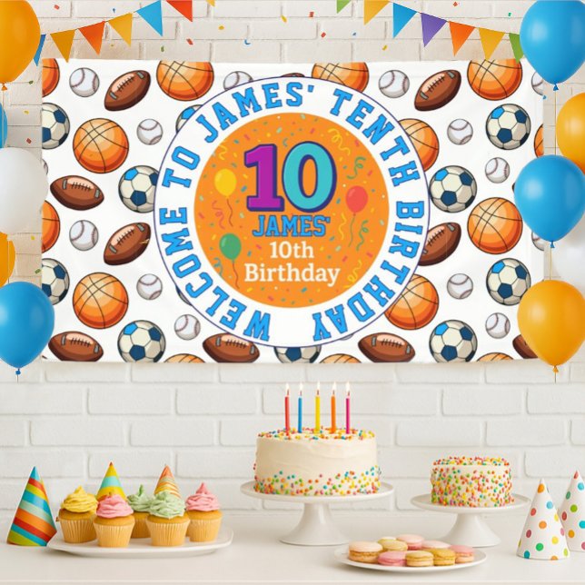 Thème sportif personnalisé Bannière 10e anniversai (Créateur téléchargé)