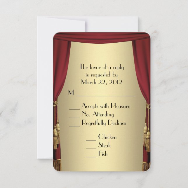 Thème Théâtre RSVP avec choix de menu (Devant)