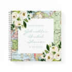 Thème Voyage Floral Carte Douche Livre d'invité