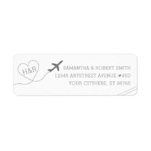 Thème Voyage Mariage Rétro Adresse de retour