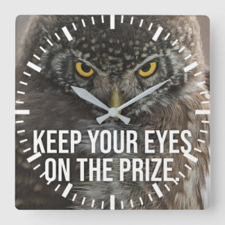 Themed Motivational Square Wall Clock