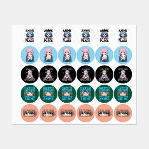 Themed Quote, Character Illustration sticker sheet