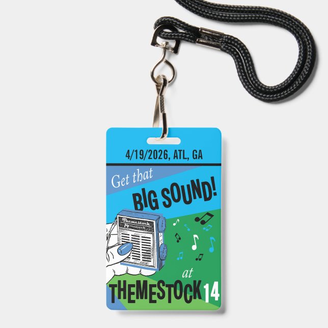 Themestock XIV "Backstage" Pass Badge (Front with Lanyard)