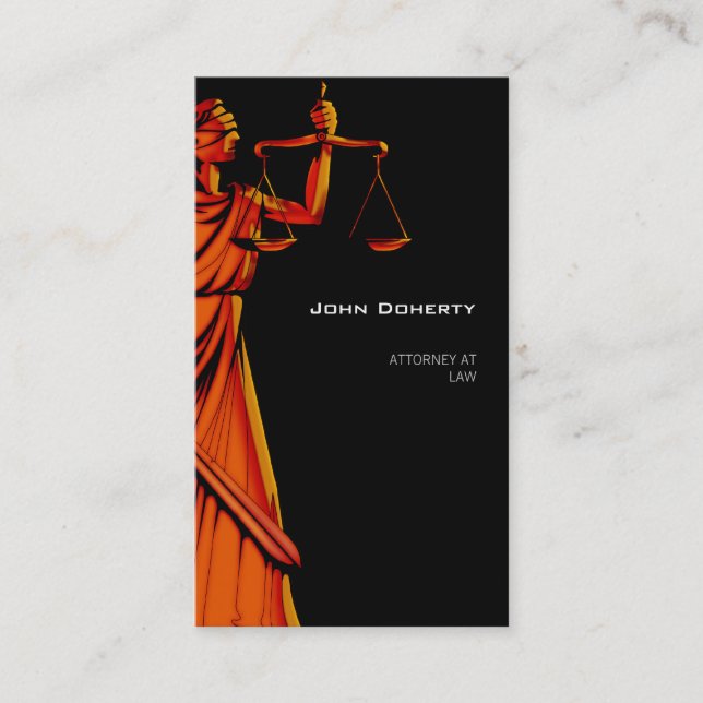 Themis | Modern Attorney At Law Business Card (Front)