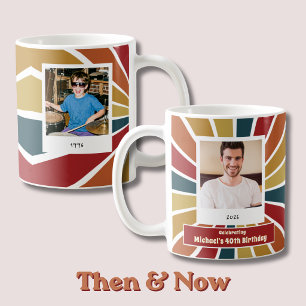 Then and Now 40th Birthday Photo Coffee Mug