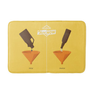 Then And Now: Beer Pong Bath Mat