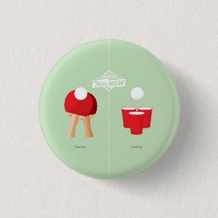Then And Now: Ping Pong 1 Inch Round Button