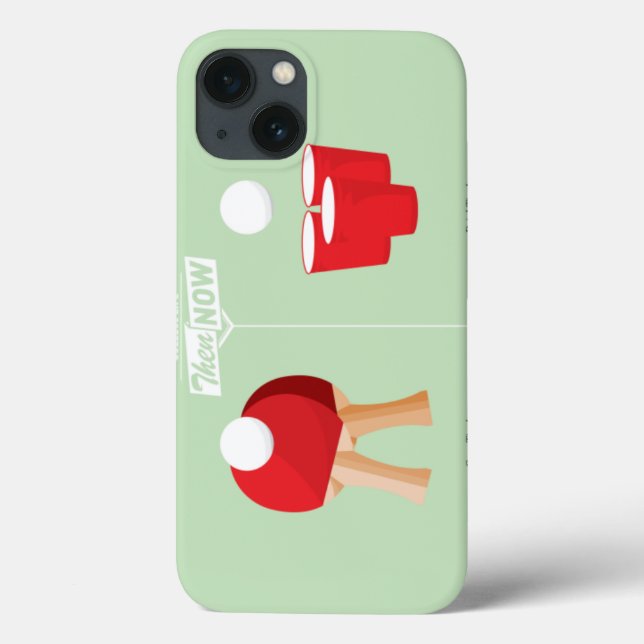 Then And Now: Ping Pong Case-Mate iPhone Case (Back)