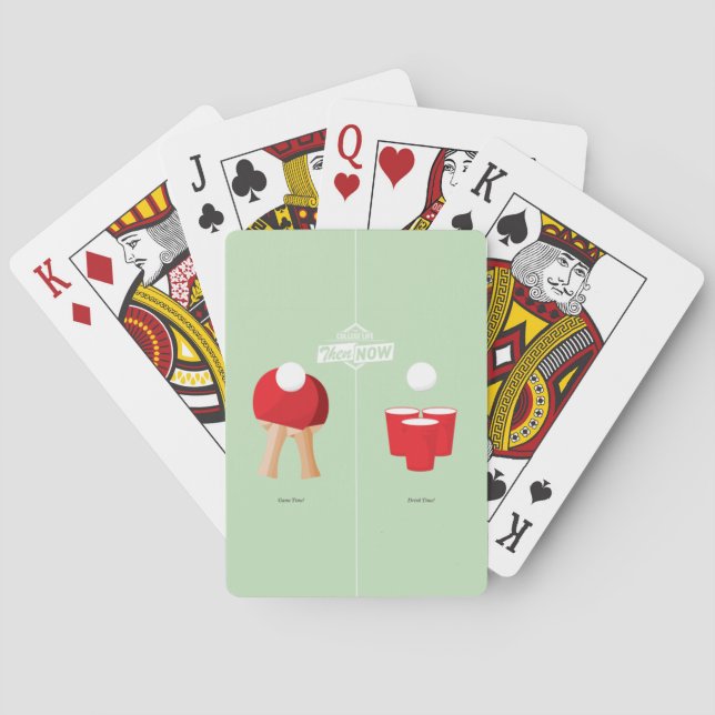 Then And Now: Ping Pong Playing Cards (Back)
