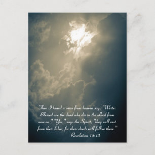 Then I heard a voice from heaven say, "Write: Bles Postcard