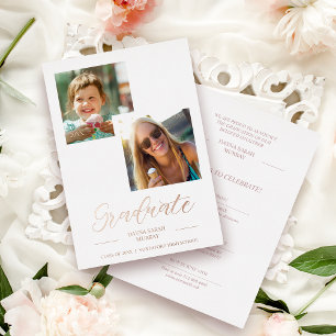Then & Now Graduation Two Custom Photos Script