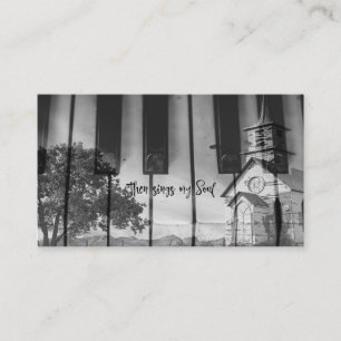 Then Sings my Soul with Country Church Keyboard Business Card