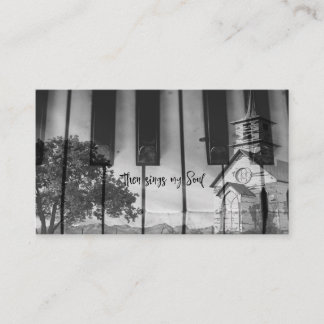 Then Sings my Soul with Country Church Keyboard Business Card