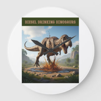 Then There Was Diesel Large Clock