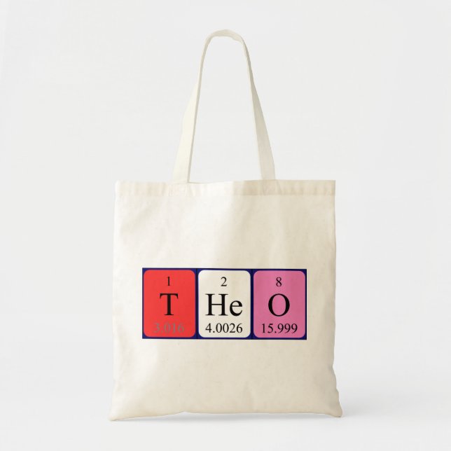Theo periodic table name tote bag (Front)