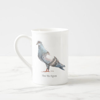 'Theo The Pigeon' Bone China Tea Cup