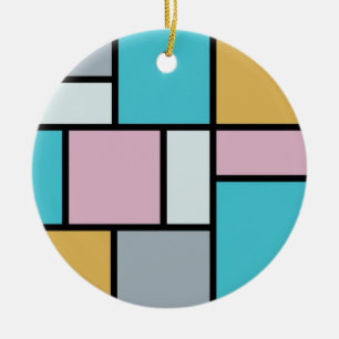 Theo Van Doesburg - Composition 17 - Mondrian Art Ceramic Ornament
