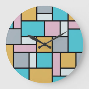 Theo Van Doesburg - Composition 17 - Mondrian Art Large Clock
