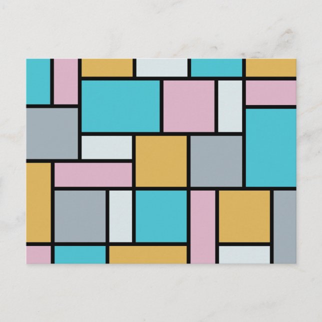 Theo Van Doesburg - Composition 17 - Mondrian Art Postcard (Front)